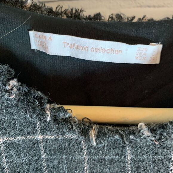 Zara Trafaluc Collection Grey Checked Dress Sz L - Picture 4 of 8